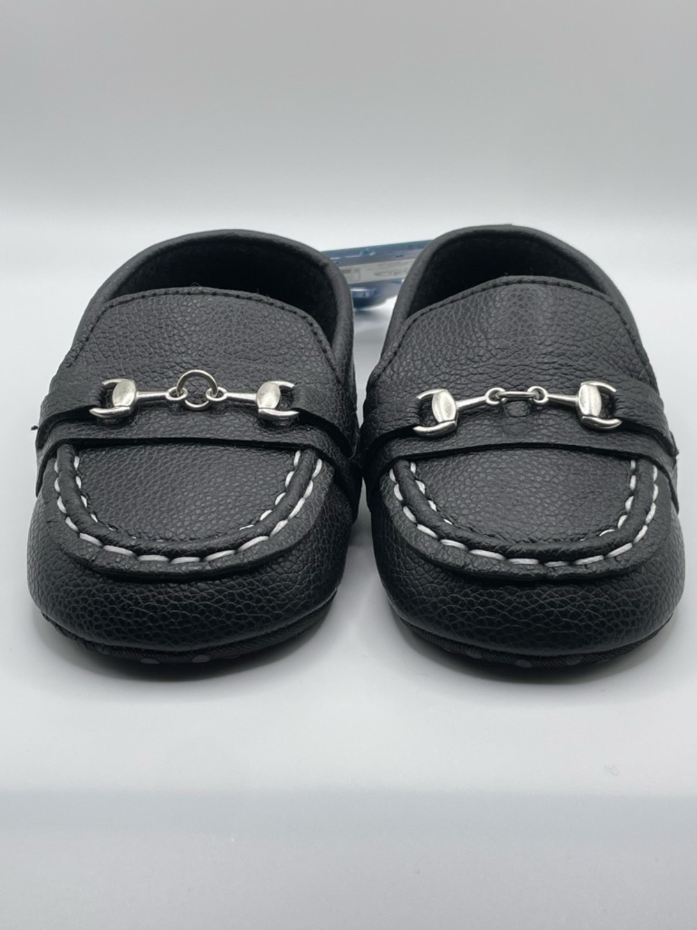 CoXist Black Classic Baby Loafers Crib Shoes